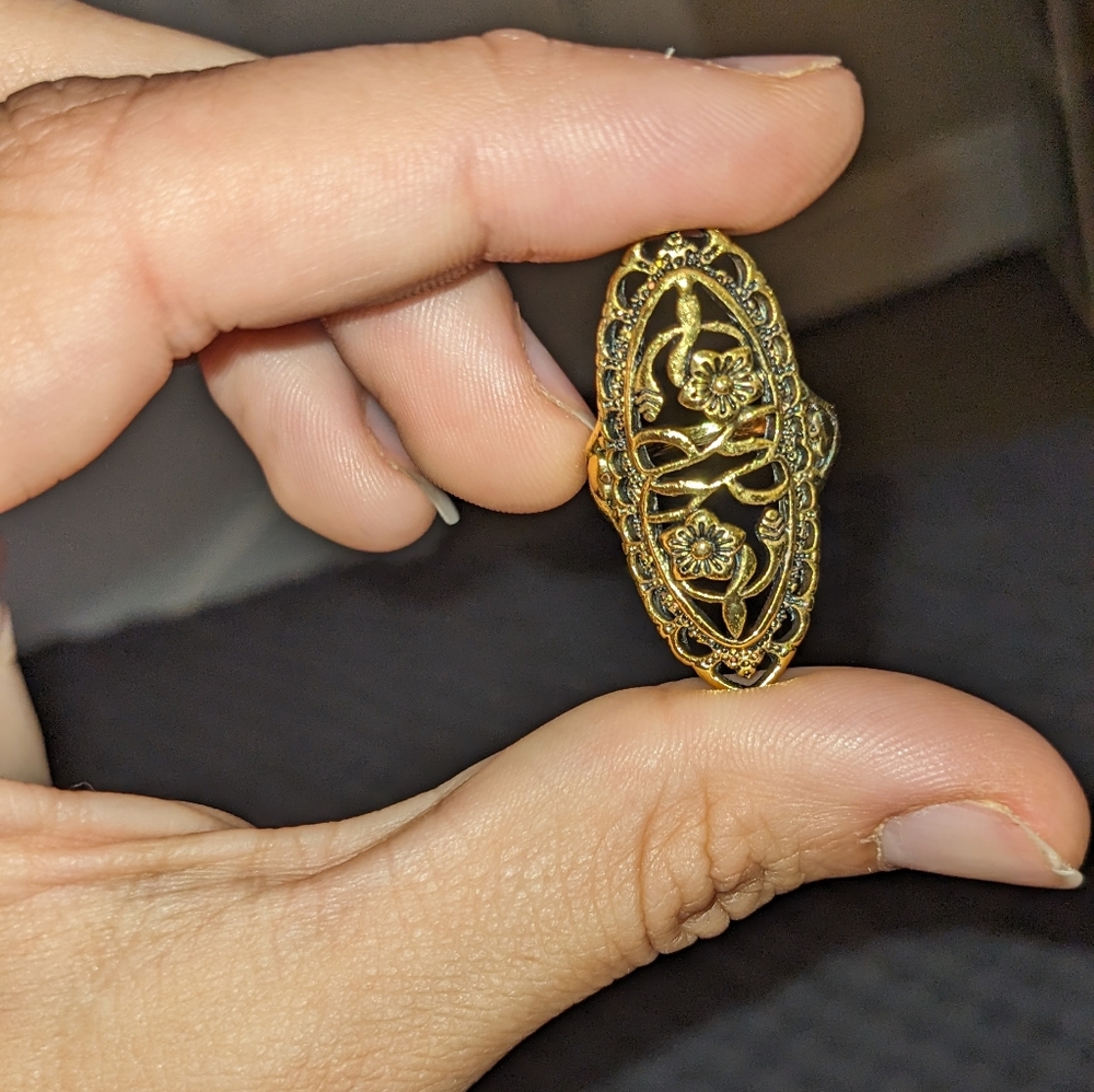 Gold statement ring